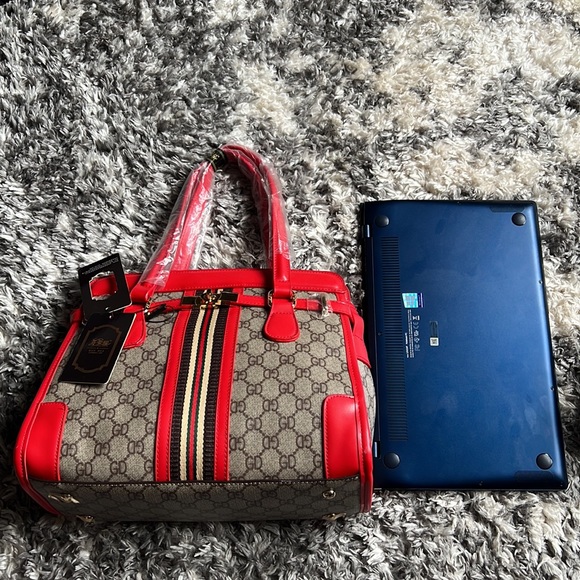 Red & brown/tan Handbag - Picture 7 of 7